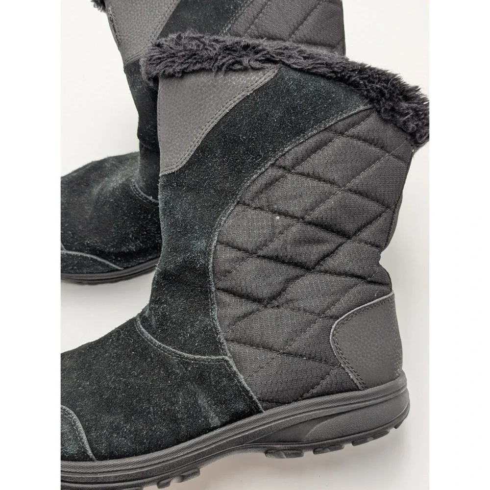 Columbia Ice Maiden II Women's Black Waterproof Winter Faux Fur Boots / Size 8.5